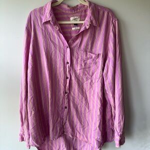 Universal Threads Pink and Orange Button Down